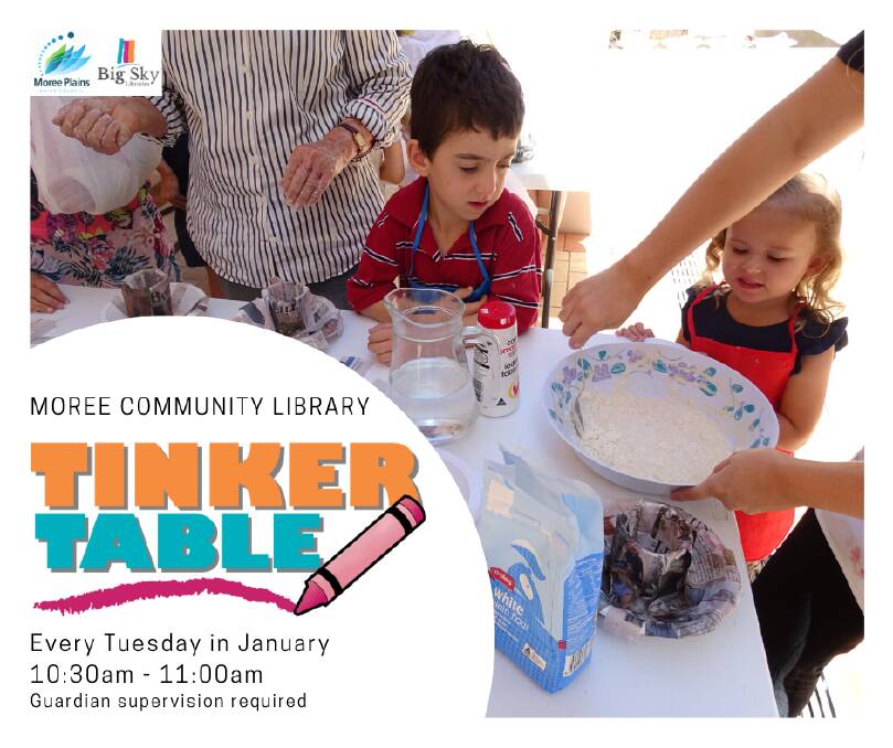 The Tinker Table will be out from 10.30am every Tuesday in January. 
