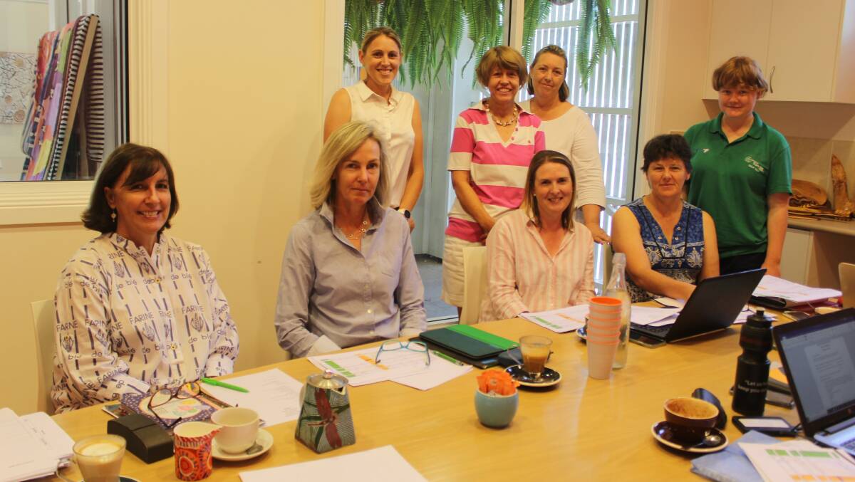 Moree ICPA conference committee (back) Kerri-Lynn Peachey, Libby McPhee, Phoebe Watts, Laura Walker, (front) Julie Radford, Jane Woods, Tori Woods and conference convener Sarnia Walker are busy planning the 2020 state conference.