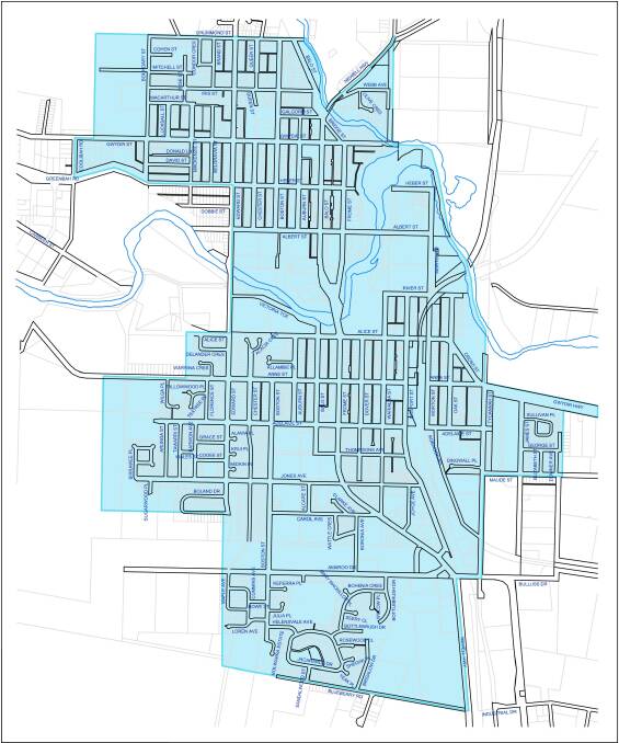 The blue shading in the maps pictured of Moree, Boggabilla, and Mungindi displays the roads, public car park, parks and footpaths included in the re-established zones.