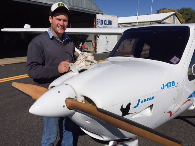 QUALIFIED: Lachlan Moloney received his RAA Pilot Certificate on Sunday.