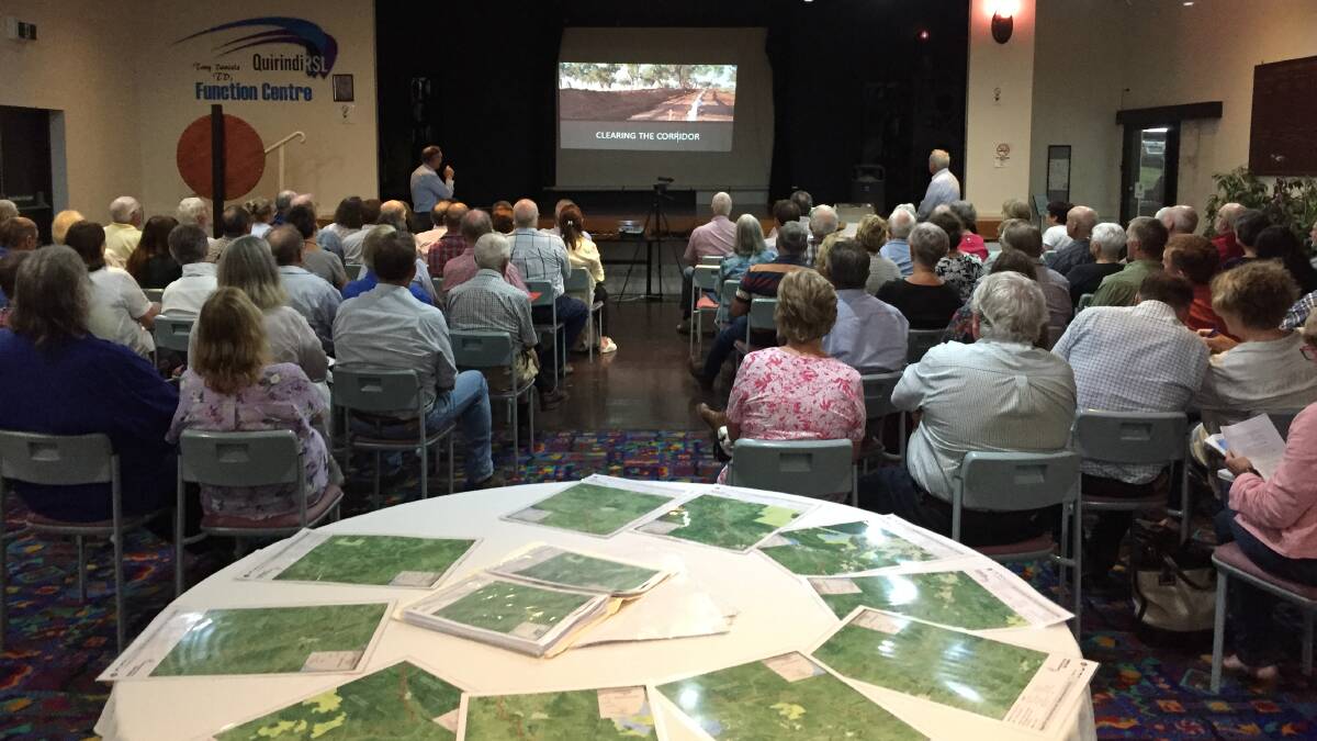 More than 100 people attended a meeting, organised by the North West Alliance, in Quirindi on February 8. Photo: supplied