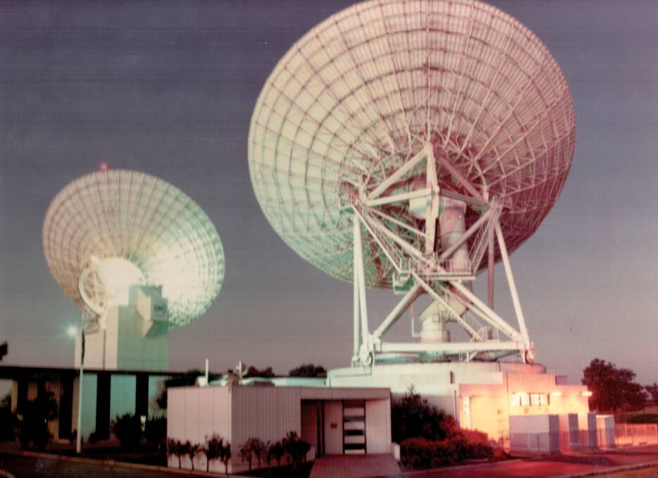 The Moree OTC satellite earth station in 1987, one year before it closed down.