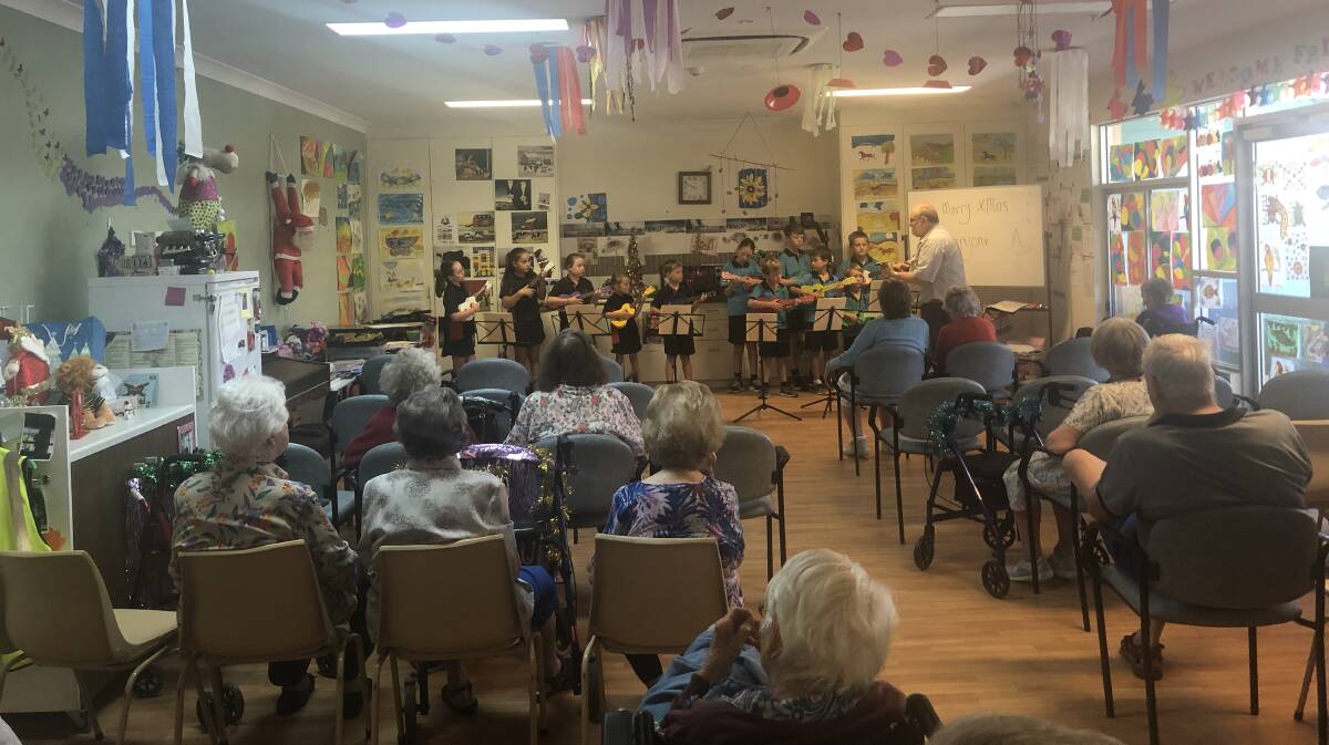 Fairview Retirement Village residents were treated to a ukulele performance by students from Bullarah Public School and Mallawa Public School. 