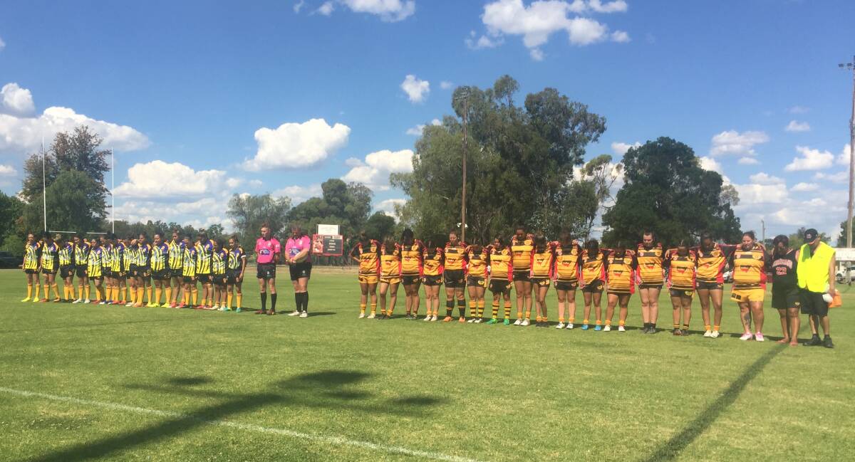 A minute's silence was held for Rhoda Peckham before the Narwan game.