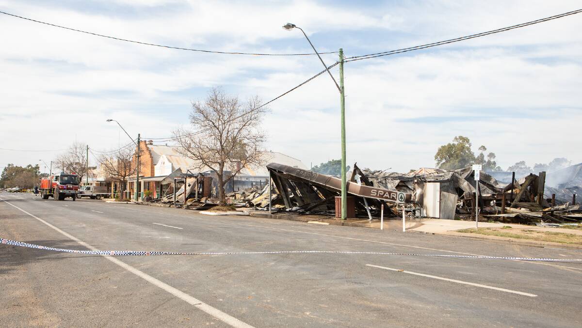 The remains of the Spar Supermarket in Mungindi. Photo: Simon Scott Photography