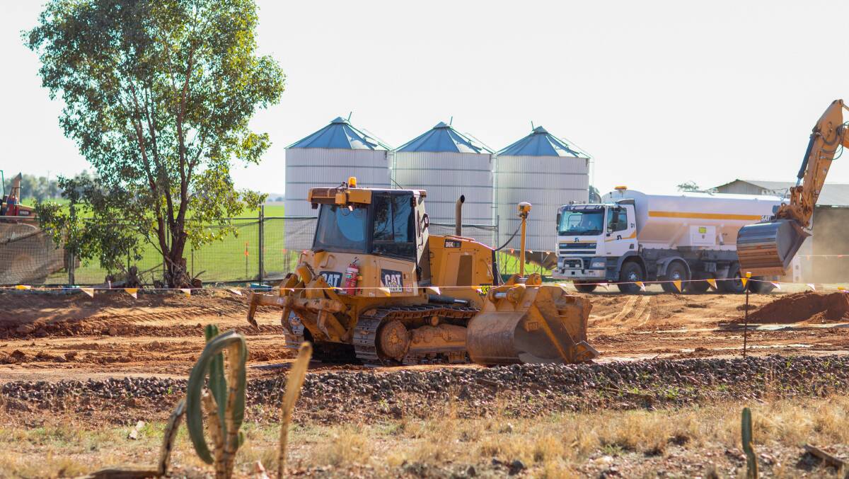 Construction is underway on the Parkes to Narromine section of the Inland Rail. Photo: ARTC