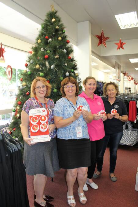 GIFT OF GIVING: Moree Target manager Emma O'Hern, UnitingCare coordinator Karen Kong, Moree Family Support manager Felicity Curtis and Moree Family Support case manager Carol French encourage Moree residents to support the appeal.