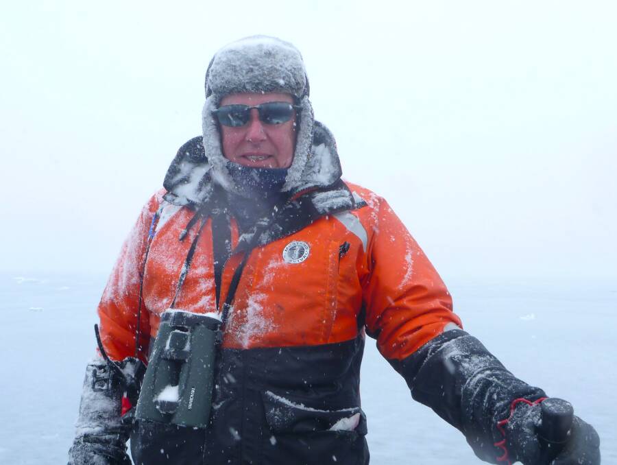David McGonigal on one of his many trips to Antarctica. Picture: Supplied