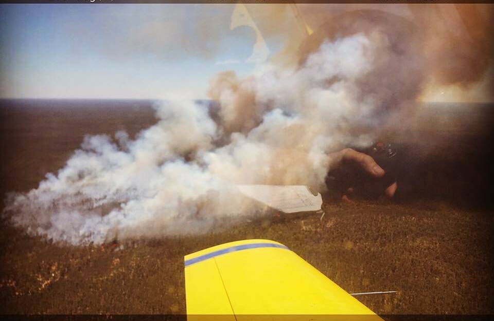 BUSH FIRE: An ariel shot of the Pilliga fire captured from a Rural Fire Service firefighting aircraft. Photo: NSW Rural Fire Service