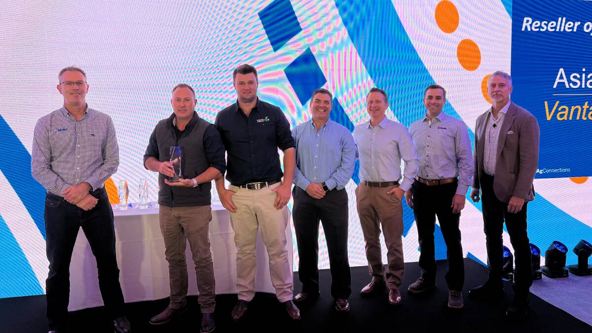 The team from Vantage NSW received the Trimble Ag Reseller of the Year 2023 - Outstanding Dealer Award recently in Prague, Czechia. Picture supplied