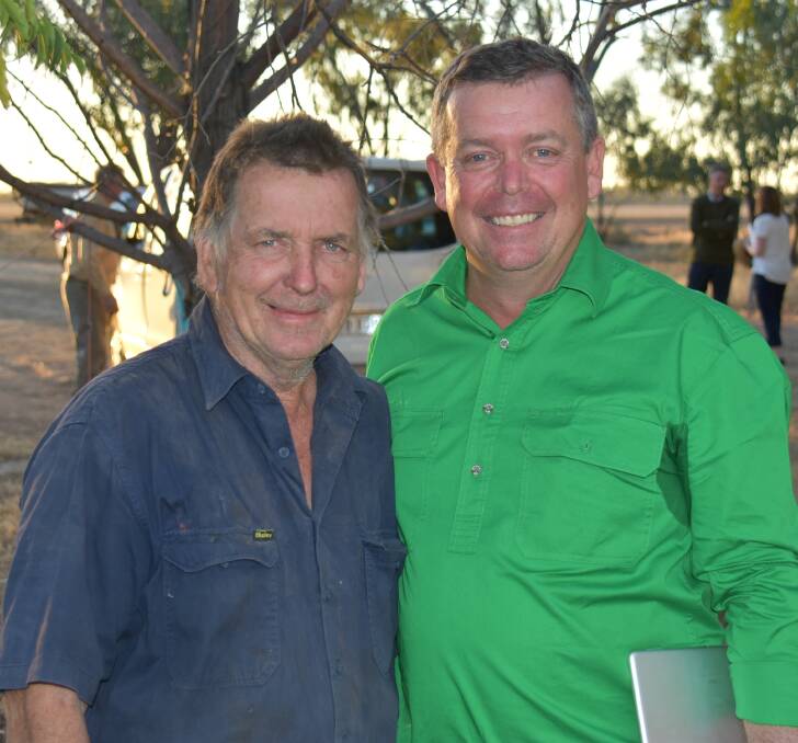 Just glad someone is listening. Toobeah farmers, father and son, Bruce and Chris Lamey after they spoke to the Royal Commission last week.