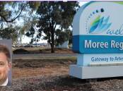 Moree Plains Shire Council general manager Kelvin Tytherleigh, inset, says the Moree to Sydney flight route is critical to the town and nearby centres such as Warialda and Narrabri.
