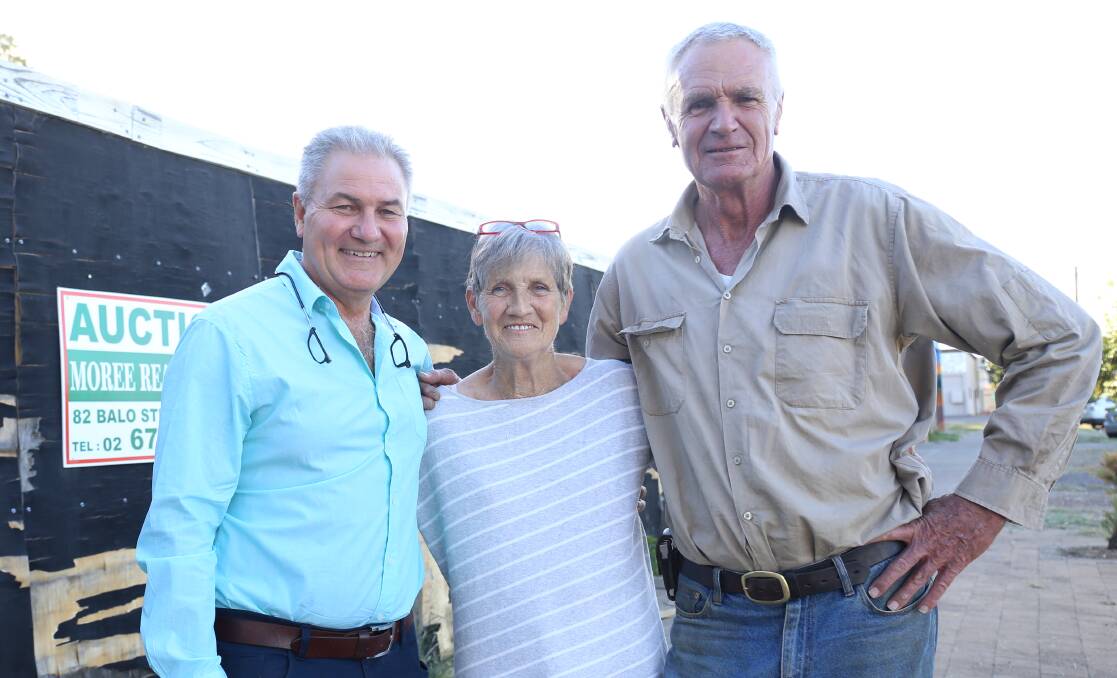 Part owners of the former Cascades site, Terry Picone, Bev and Brain Mansfield want to see this prominent site utilised and occupied. Photo: Supplied