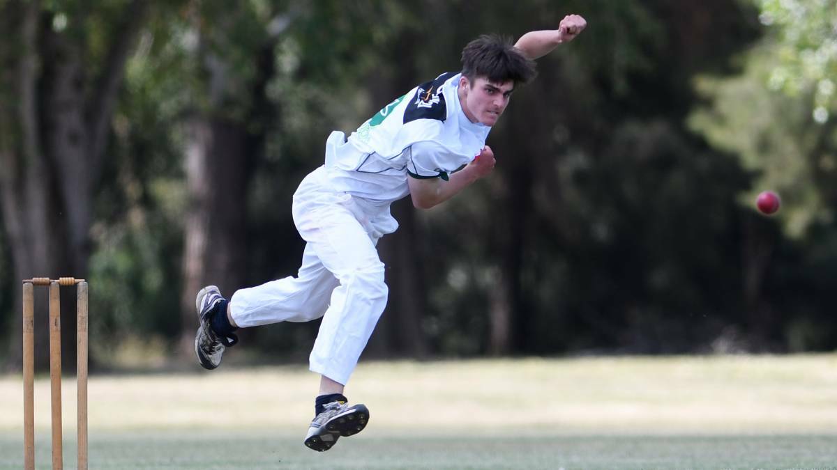 LOOK OUT: Mike Montgomery, a former Moree mayor and a current councillor, says his "big unit' teenage son, tearaway quick Jack, is taking cricket more seriously. Photo: Peter Hardin