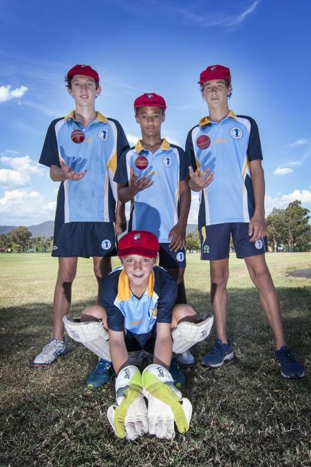DRIPPING TALENT: Callum Henry, front, has starred with the bat for Tamworth in their Connolly Cup win over Moree.