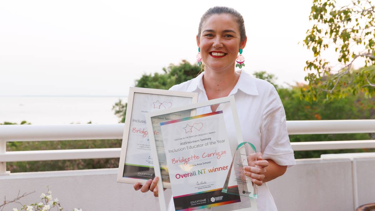 Bridgette Carrigan was recognised at The Teaching in the Territory Excellence Awards. Picture supplied.