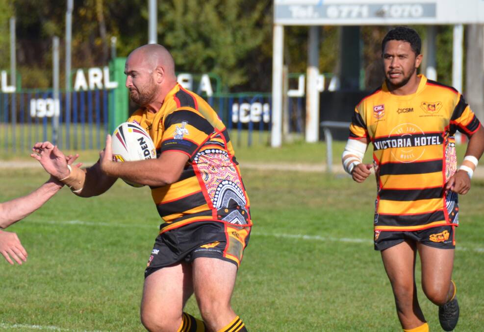GETTING A ROLL ON: Kyle Butler lined up in the front row for the Moree Boomerangs against Inverell on Sunday. 