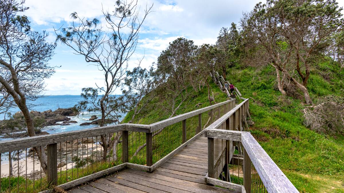 Part of the nine-kilometre coast walk past some of Port Macquarie's beaches.