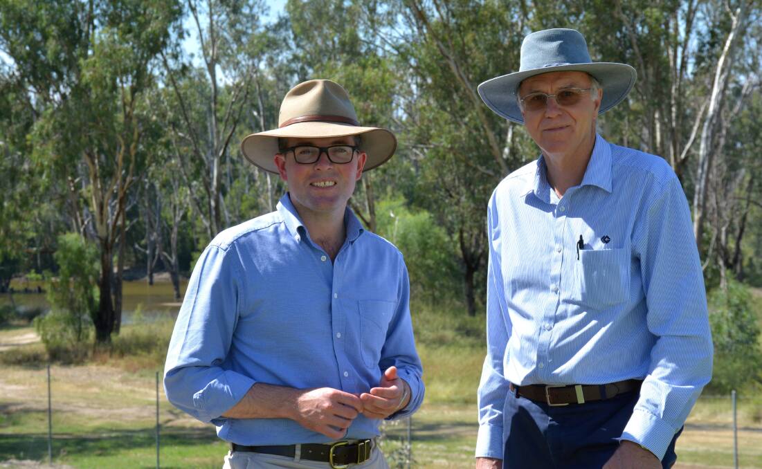 Member for Northern Tablelands MP Adam Marshall and Moree Plains Shire Council executive projects manager John Carleton