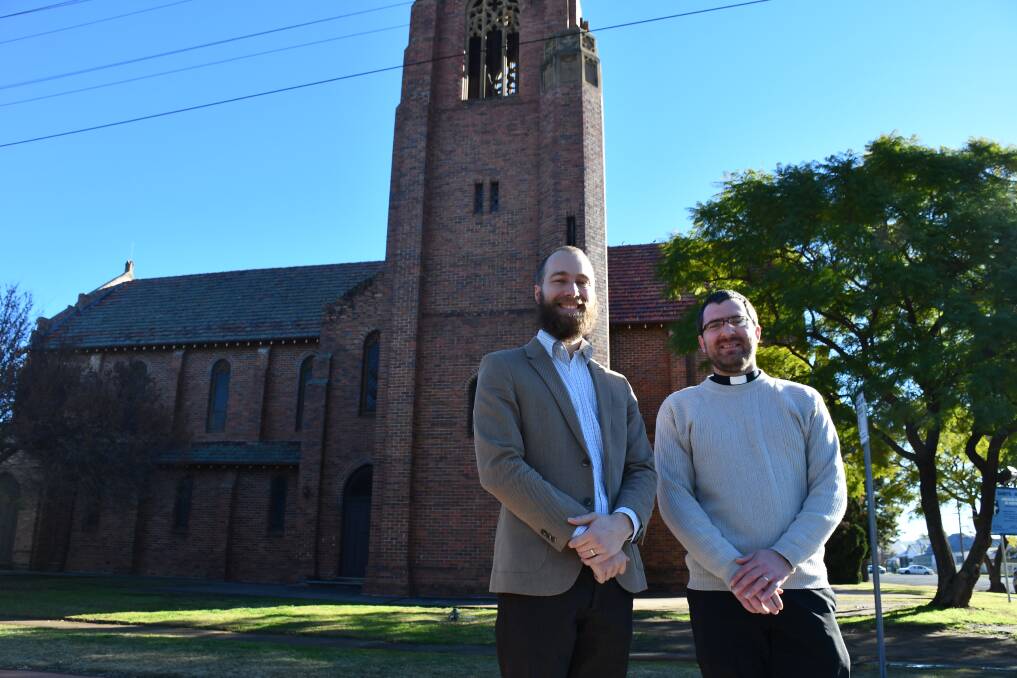 All Saints Anglican Church ministry trainee Michael Allen and assistant minister Dan Hayes.