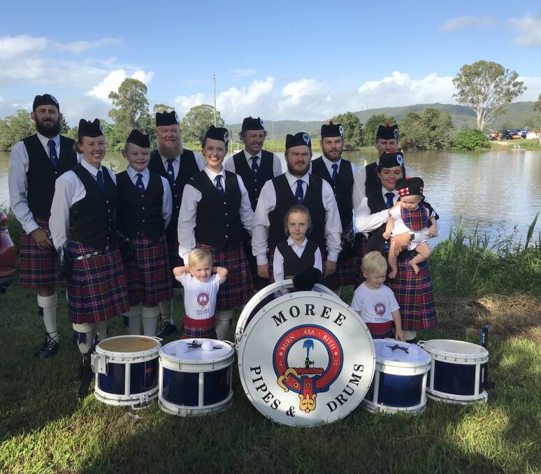 Moree Pipes and Drums band. Photo courtesy of Sam Biggs.