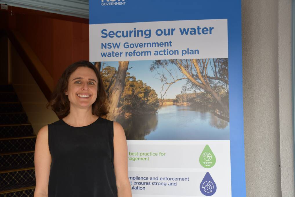 HAVE YOUR SAY: NSW Department of Industry Water Renewal Taskforce group director Emma Solomon at the community consultation at Moree last Thursday.