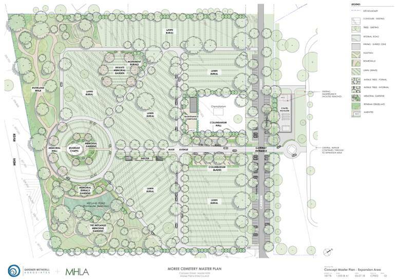 Draft cemetery master plan concept layout