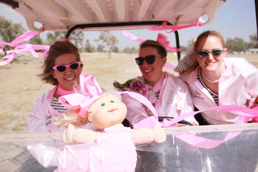 Anna Harrison and Brooke Luhrs are ready for another Mungindi Charity Golf Day.