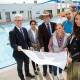 FUNDING SPLASH: Looking over plans for the new pool are Moree Plains Shire Mayor Mark Johnson, Councillor Mekayla Cochrane, Northern Tablelands MP Adam Marshall, Councillor Kelly James, Acting Pool Manager Joe Beaulieu and Deputy Mayor Susannah Pearse. Photo: Supplied