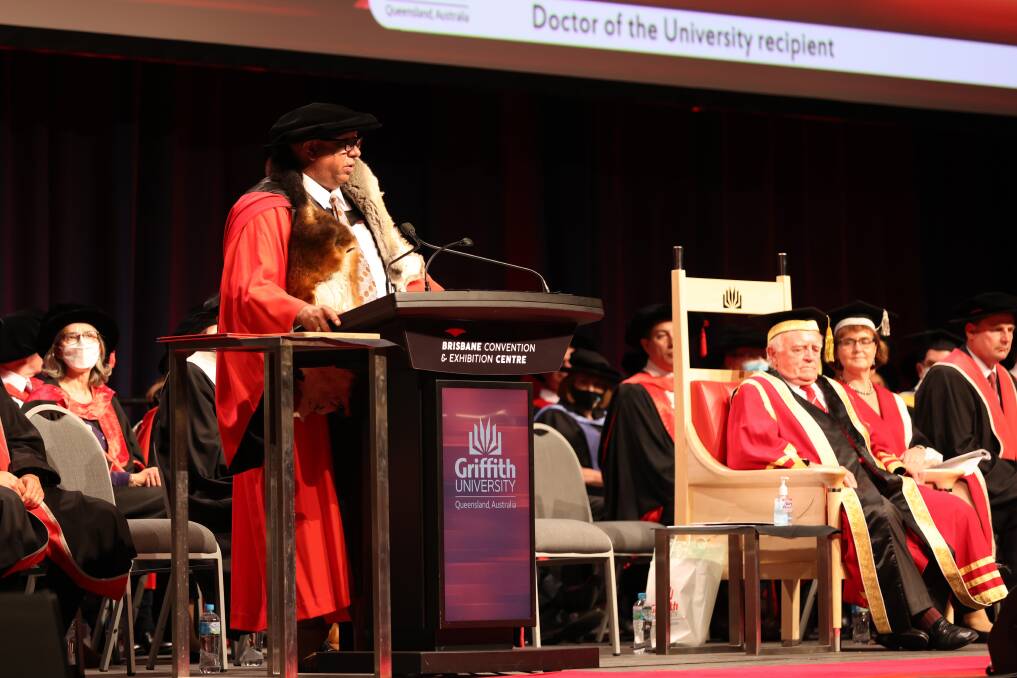 HONOR: Phil "Leslie" Duncan has been recognised at a Griffith University graduation ceremony where he was presented with the honorary degree of Doctor of the University. Photo: Griffith University