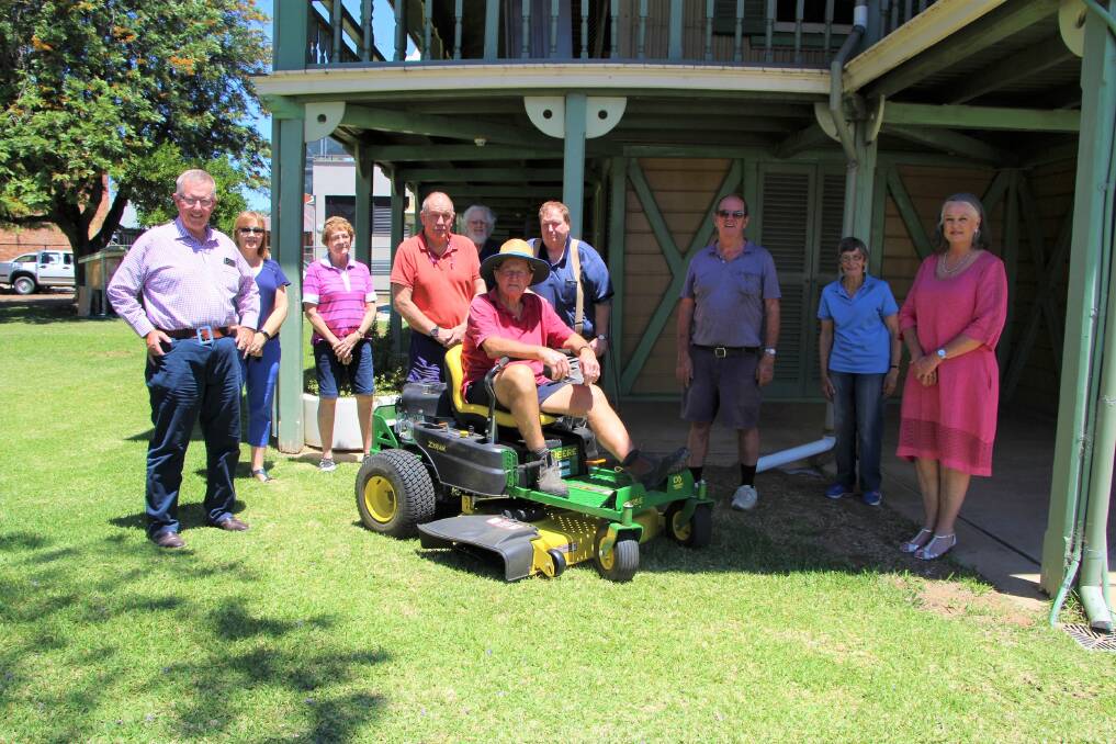 The historical society used the grant they received last year to buy a new lawnmower.
