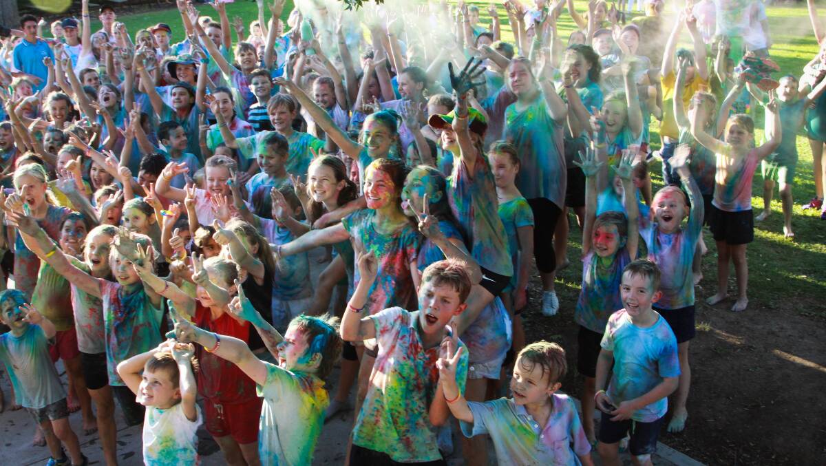 A photo of last year's fundraising colour run at St Philomena's.