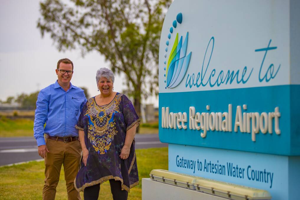 Agricultural hub: Orica Agriculture's Paul Scutt and mayor Katrina Humphries meet to discuss the multi-million dollar manufacturing plant for Moree. 