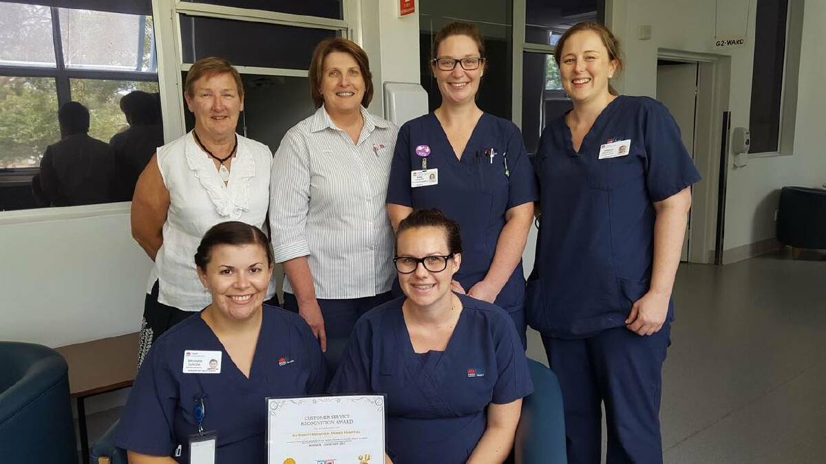 Recognised: Facebook members of the Thumbs Up Thumbs Down page voted for Moree's maternity midwives to win the January award for their hard work.