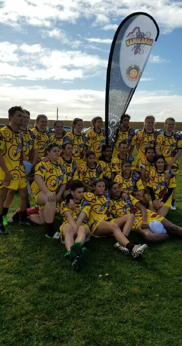 Kamilaroi united: Twenty-three under 16s players from Moree travelled to Raymond Terrace last week for the PCYC Nations of Origin tournament. Photo: Supplied.