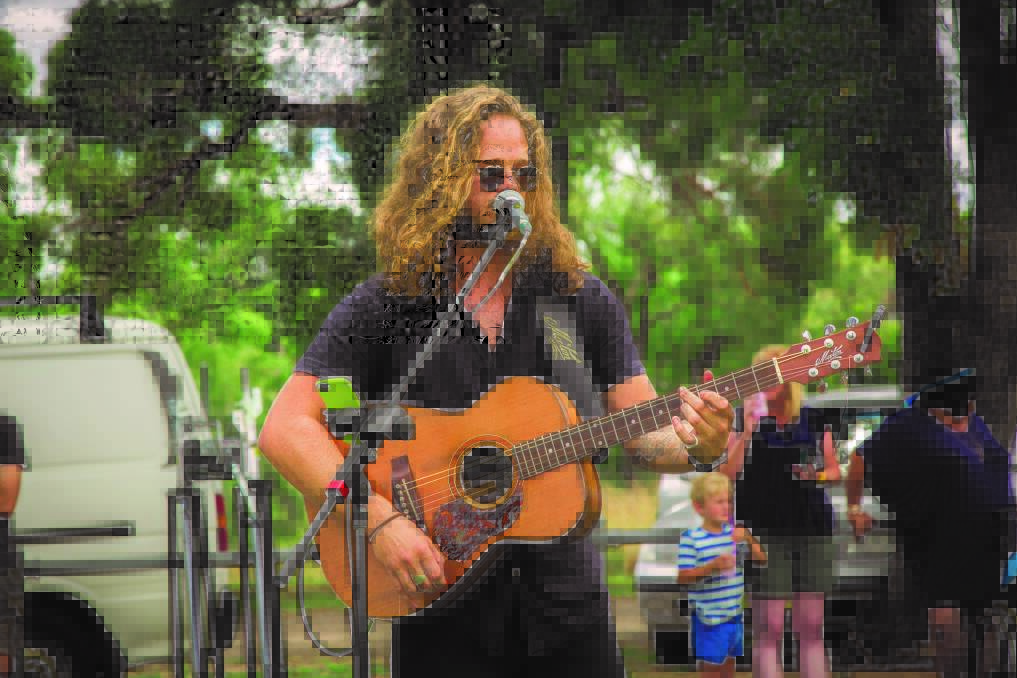 Good to be home: Superstar on the rise Benny Nelson returned to Warialda over the weekend to perform for his biggest supporters. The home-town hero has just released a new EP. Photo: Nikki Rose Images.