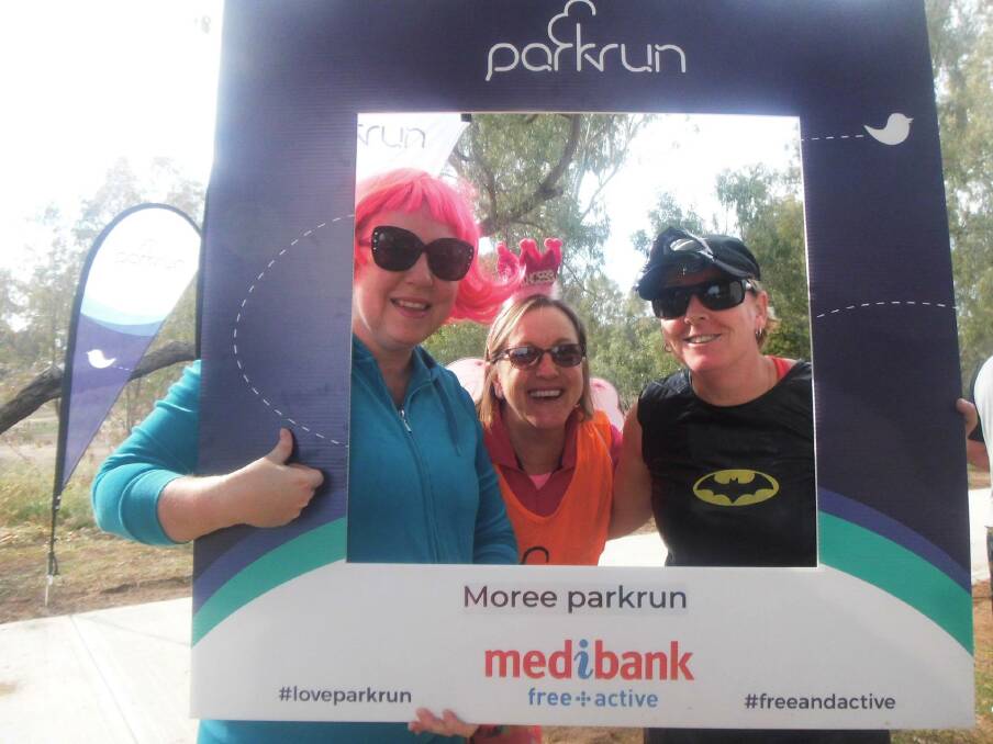 Moree parkrun's second anniversary yielded yet another delight - the arrival of the selfie frame.