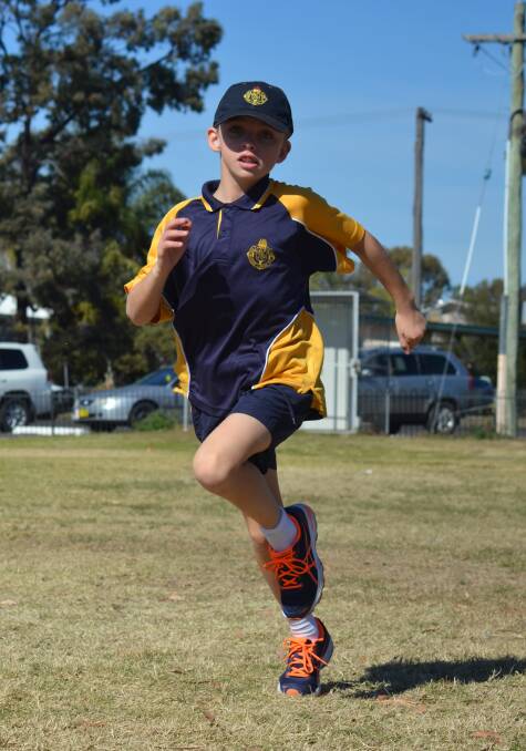Inspiring athlete: Moree's Jesse James has been training hard to compete in Hobart for the national 12-years boys cross country on August 12.