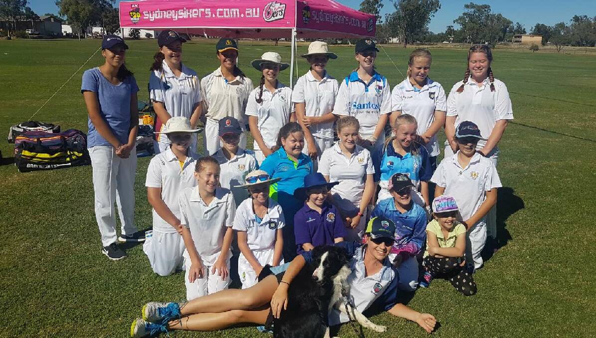 Opportunity: Participants in Sunday's Northern Inland Cricket Girls 6er’s League, which was played at Narrabri.