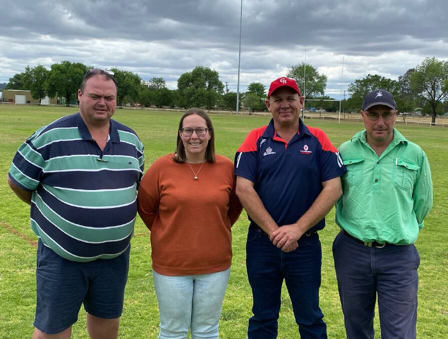 Reelected Central North president Paul King (second from right) with new executive members David Watts, Amie Middlemiss and Evan Geary. Picture Central North Rugby Union Facebook