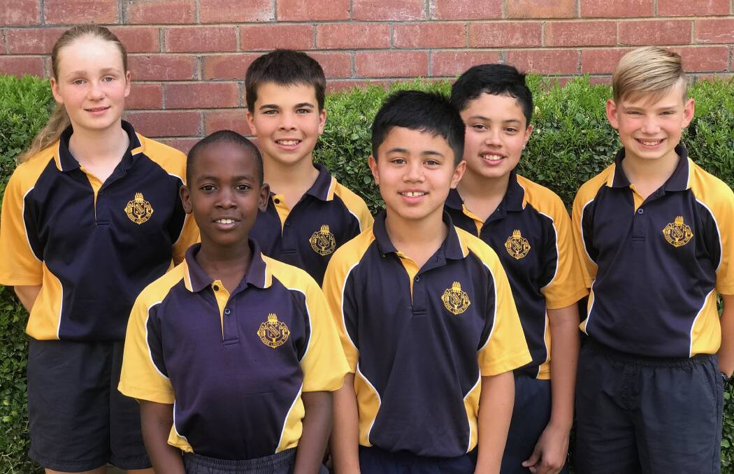 Six of the seven students through to the state carnival; Harriet Beattie, David Odero, Darcy Brazel, Chaz Noble, Mana Noble and Mitchell Beddoes. Photo: supplied.