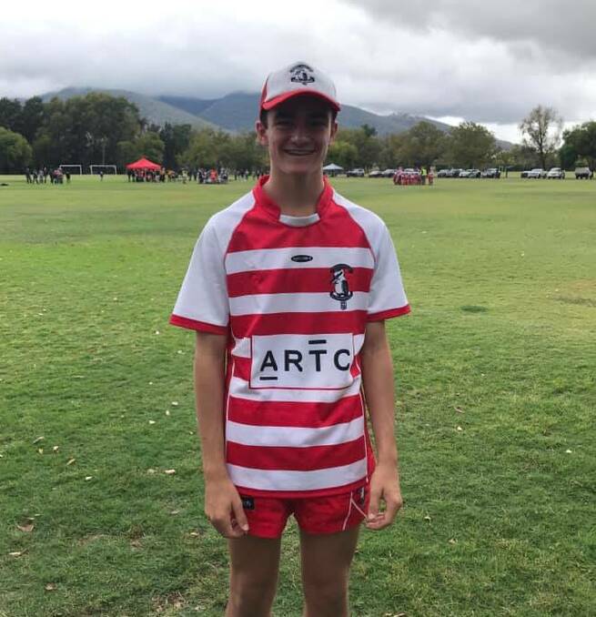 STANDOUT: After starring for Central North Kookaburras, Ed Montgomery has been selected in the Country NSW under-14s rugby squad. Photo: Moree Junior Rugby Union Club.