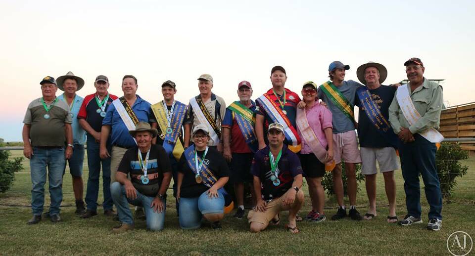 2018 Moree Clay Target Club Easter Carnival winners. Photo: Anne Johnston.