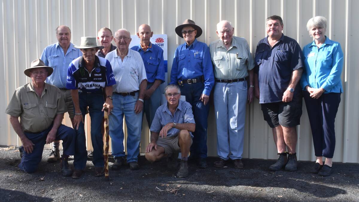 GENEROUS DONATION: Cancer Support social worker (right) with Moree Men's Shed members after receiving $3,000 from their annual raffle.