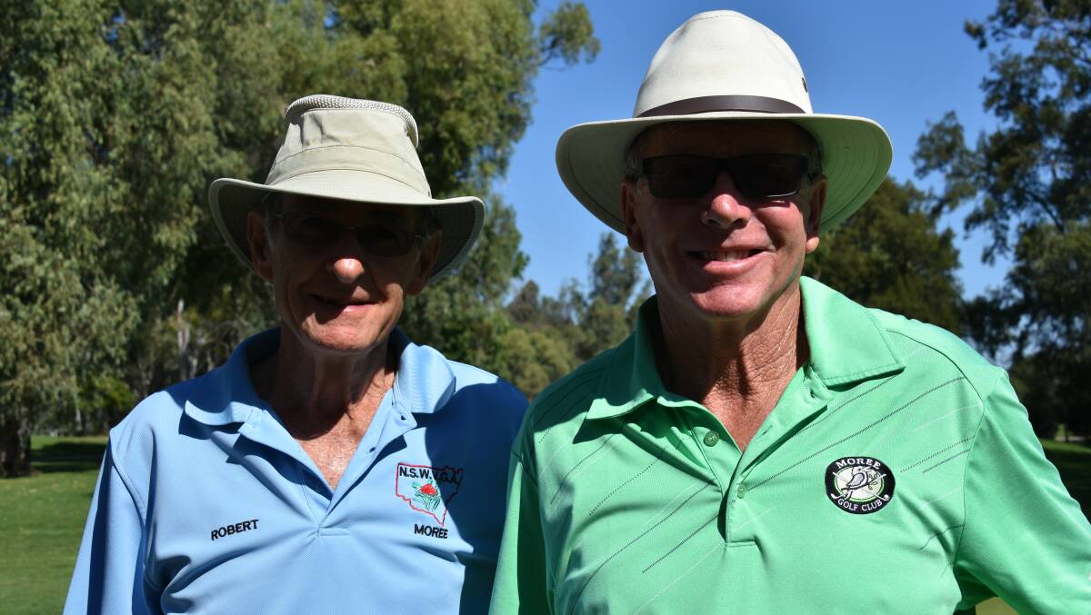Vets committee member Robert Matthews and tournament director Paul Wilde at last year's Veterans Week of Golf.