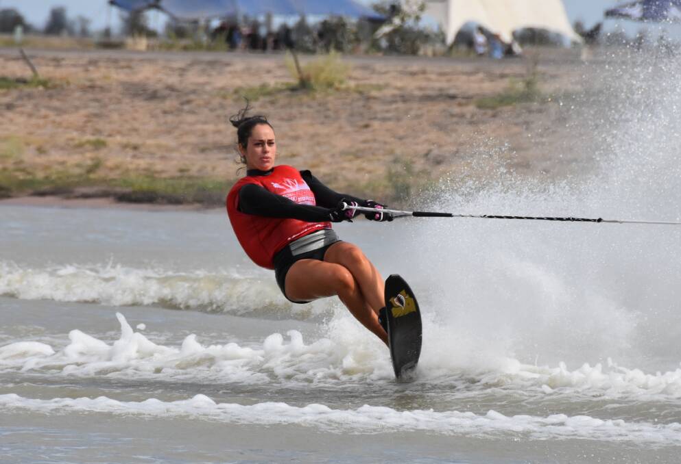 Lucy Christie at the 2019 Nautilus Marine Insurance Australian Water Ski Championships in Moree.