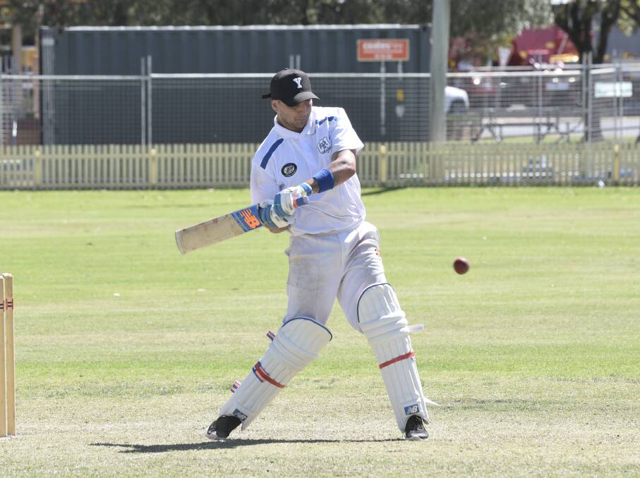 Wyatt Roberts top scored for Moree with 25 runs in their Connolly Cup clash with Narrabri. Photo: Billy Jupp.