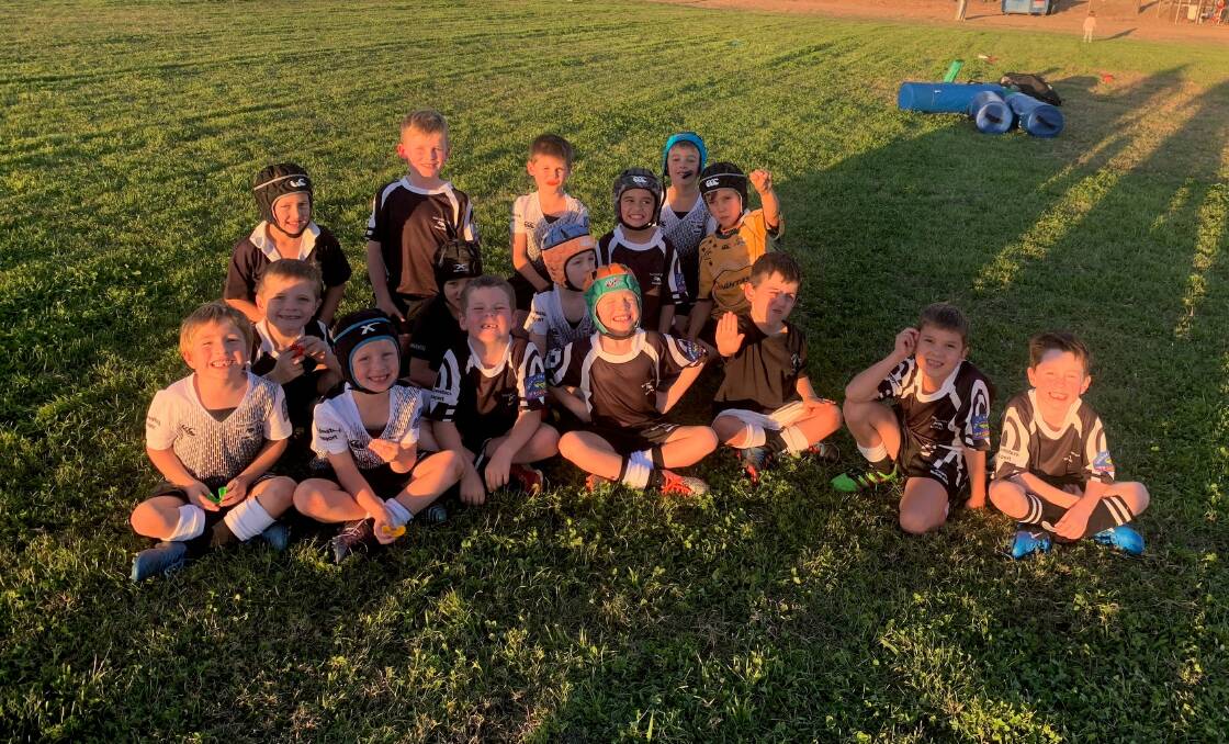 READY TO GO: The Moree under-8s are excited to play in the Moree rugby carnival. Photo: Justin Barnes. 