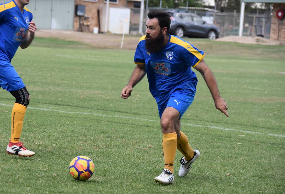 MIXED DAY: Virgil Smith and Moree Services Football Club 2 suffered a 2-1 loss to Wee Waa United on Saturday while their clubmates got a 3-0 win over Narrabri Crossroads 11.