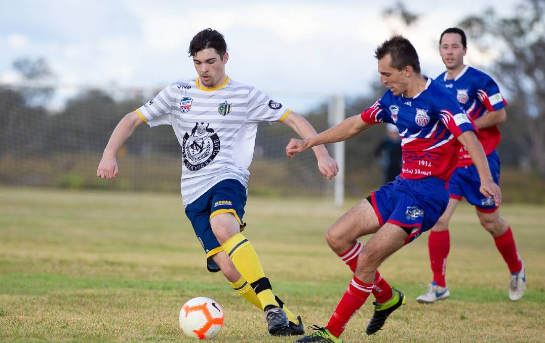 WORK TO DO: Moree Services FC lost their third game in a row on Saturday, going down 4-1 to Wee Waa United FC. Photo: John Burgess.